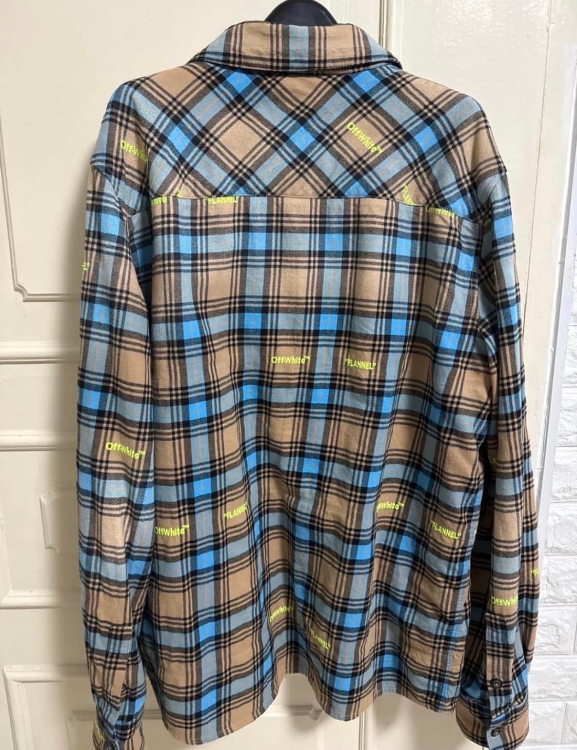 오프화이트 플란넬 셔츠 M사이즈 상품이미지3