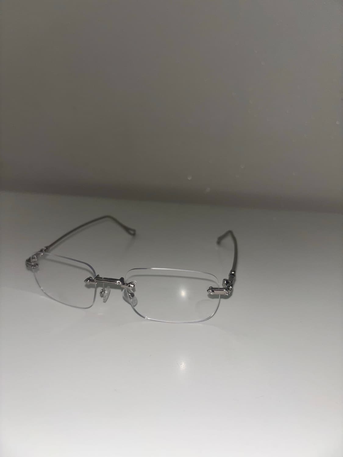 크롬 스타일 무테 안경 상품이미지2