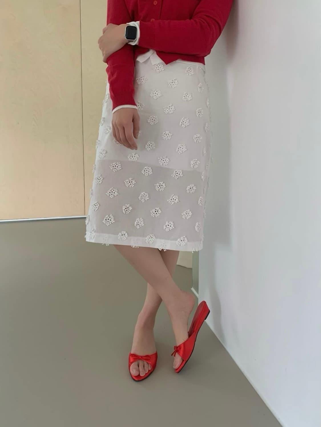 새틴 웨지 리본 뮬 슬리퍼 3cm (4color) 상품이미지5