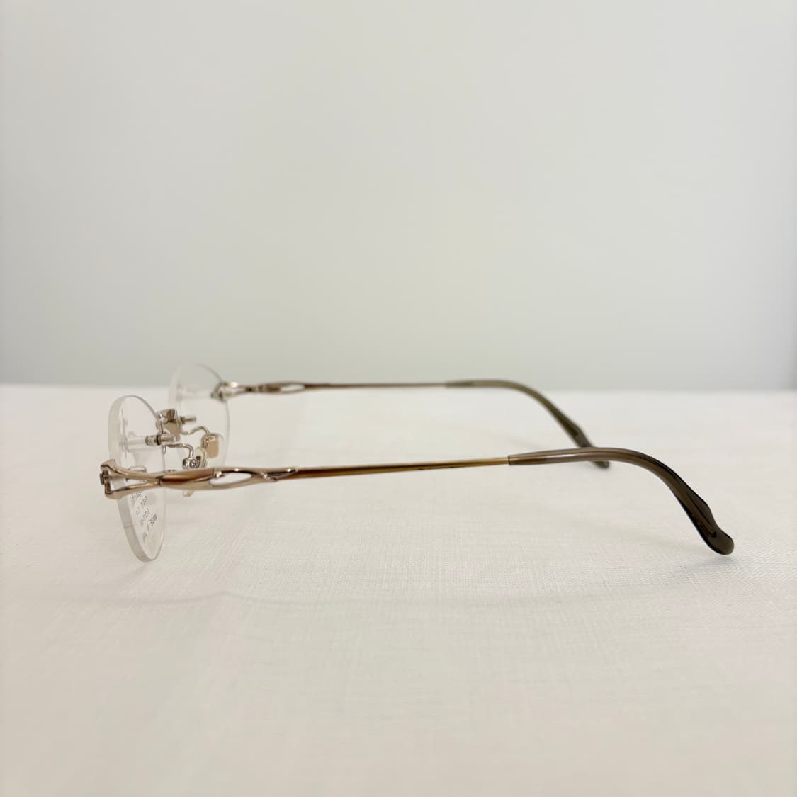 ELEGANCE Paris 오벌 골드 빈티지 무테 상품이미지4