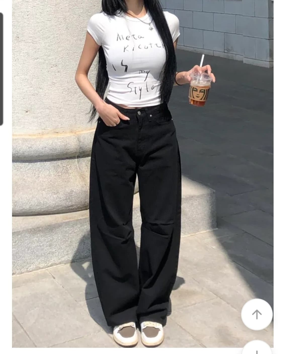 로딩 OOTJ 투 다크 니 절개 와이드 코튼팬츠 진 상품이미지1