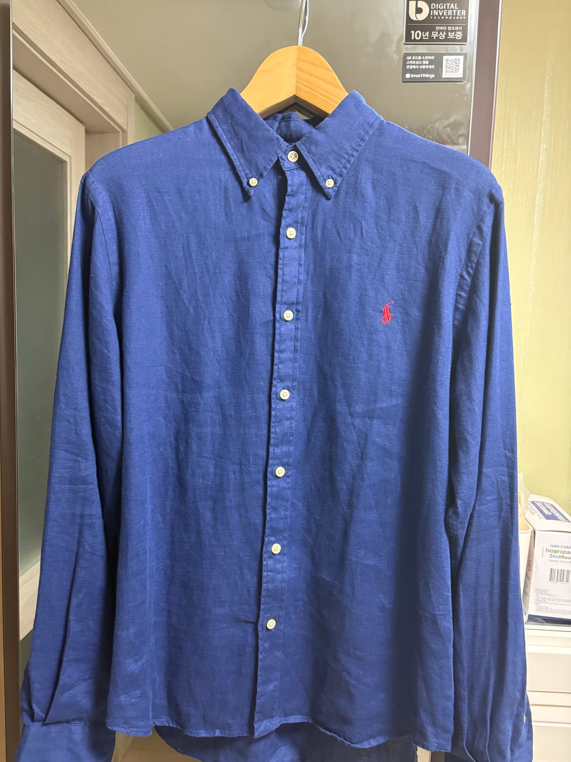 폴로 린넨셔츠 네이비블루 L 상품이미지1