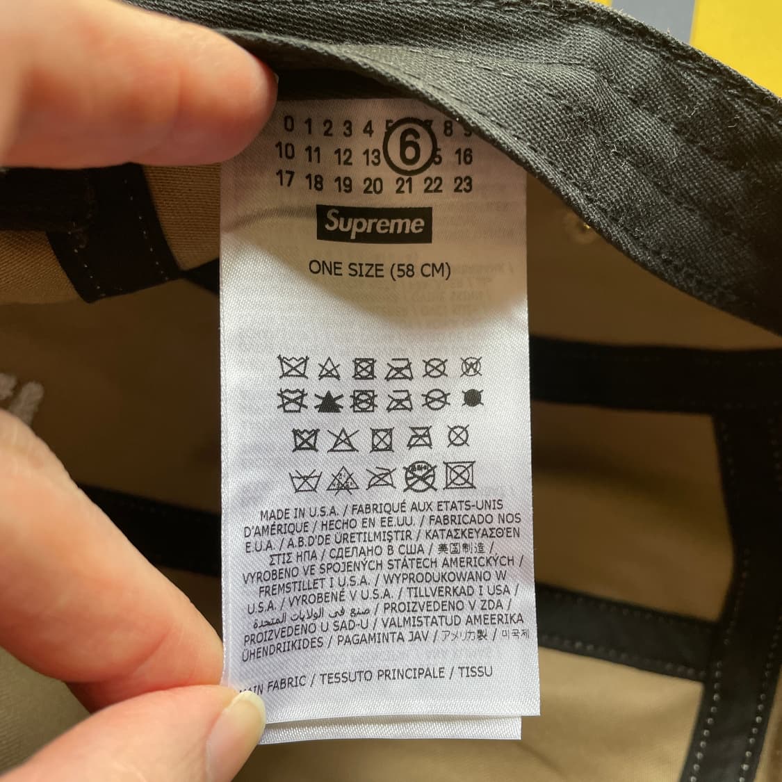 슈프림 MM6 페인티드 캠프캡 블랙 24SS 상품이미지8