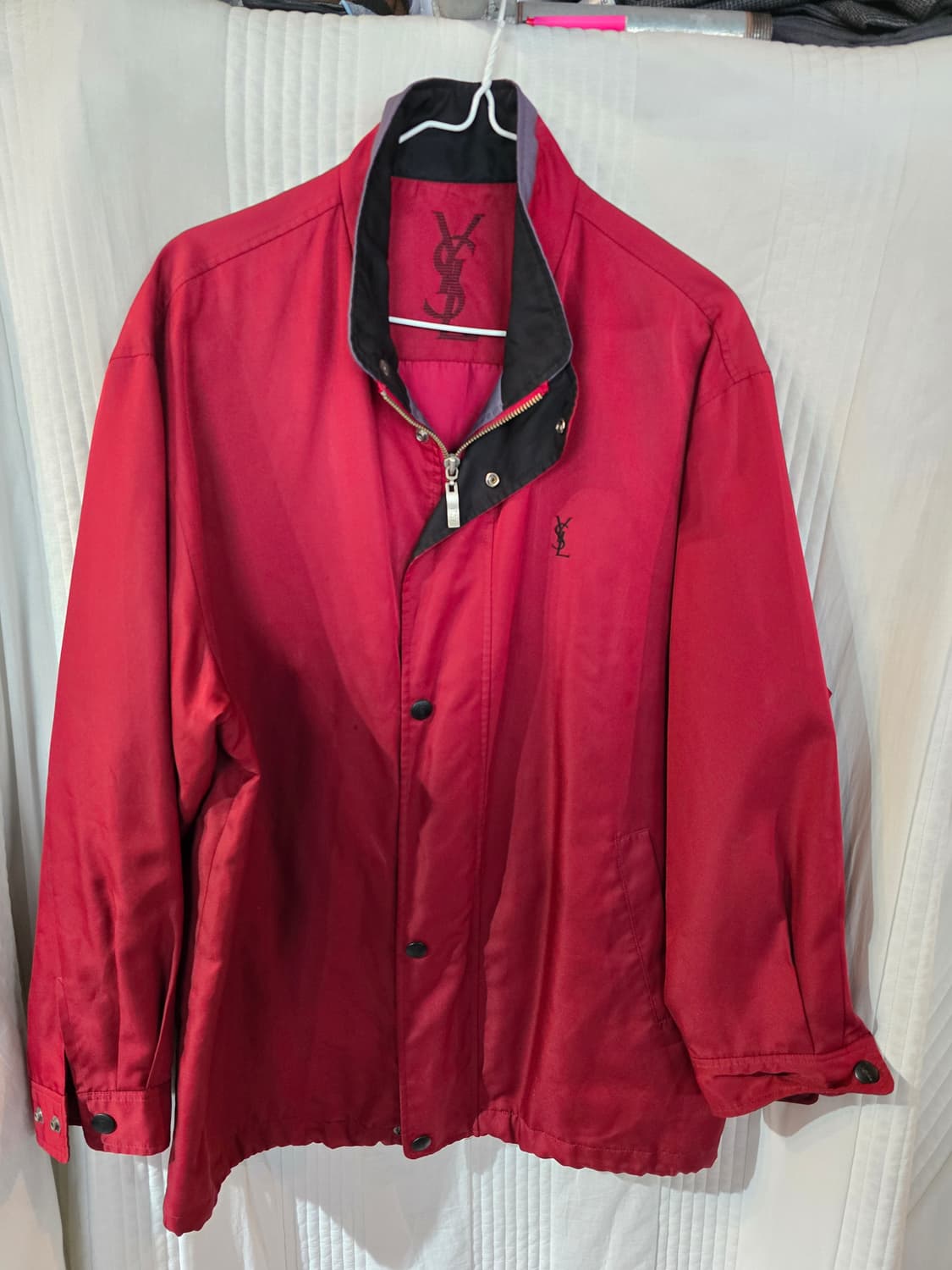 입생로랑 빈티지 레드 컬러 바람막이 자켓 상품이미지2