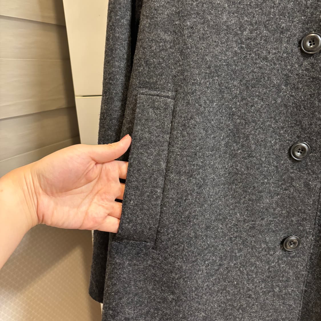 울혼방 그레이 보카시 후드 코트(일본제) 상품이미지7