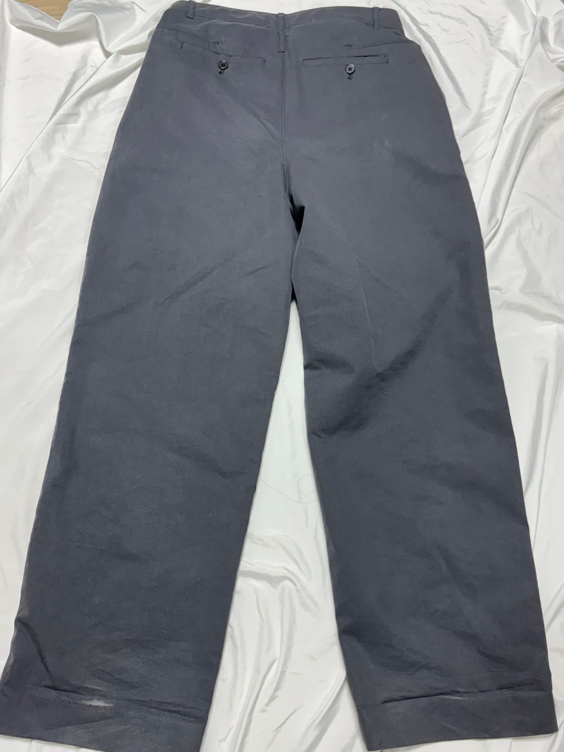 EE 이이 더블 웨이스트 팬츠 차콜 S 상품이미지4