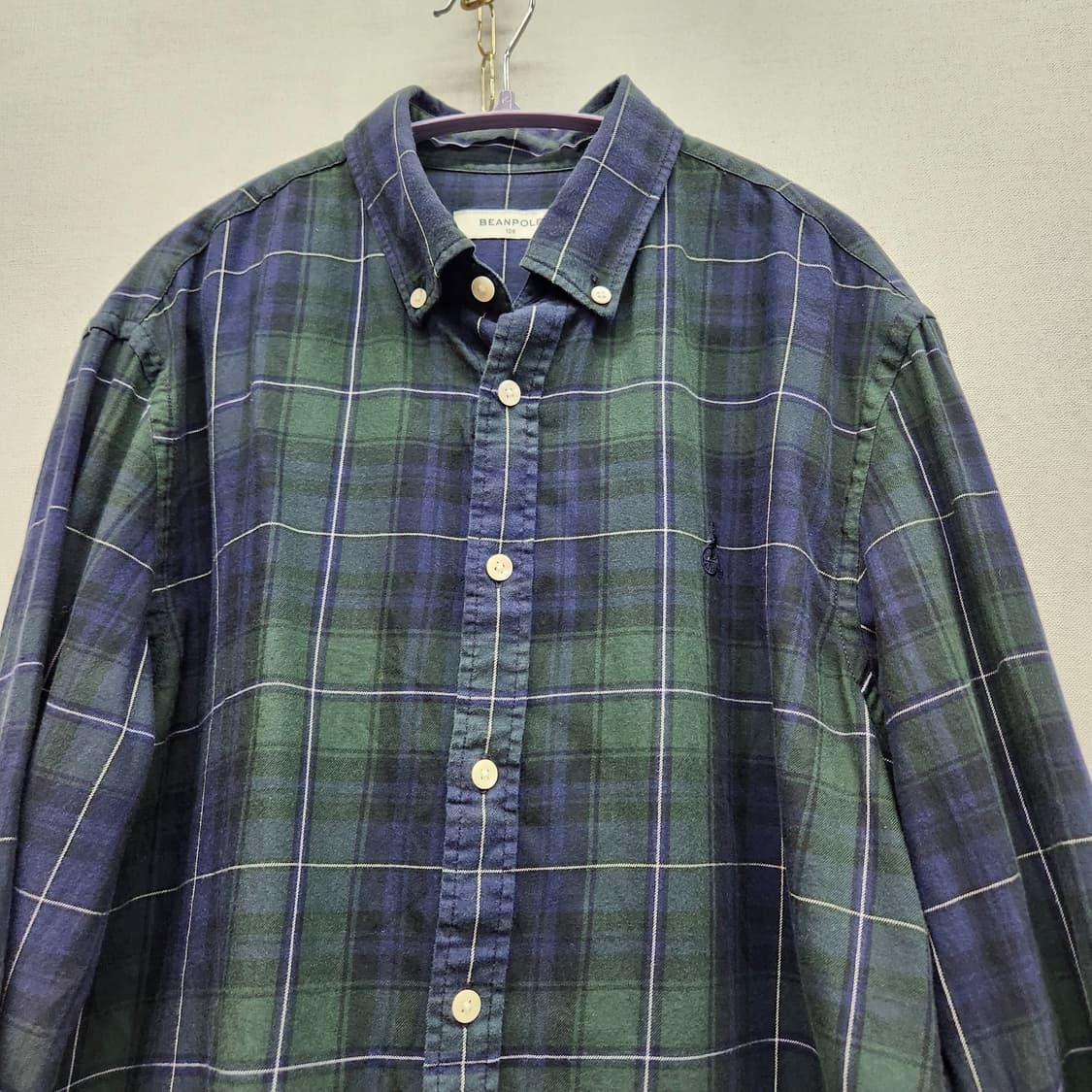 빈폴 로고자수 체크패턴 셔츠 100(L) 상품이미지2