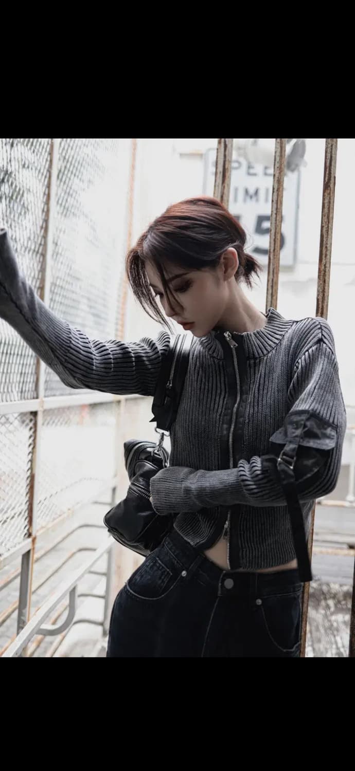 니트집업 상품이미지2