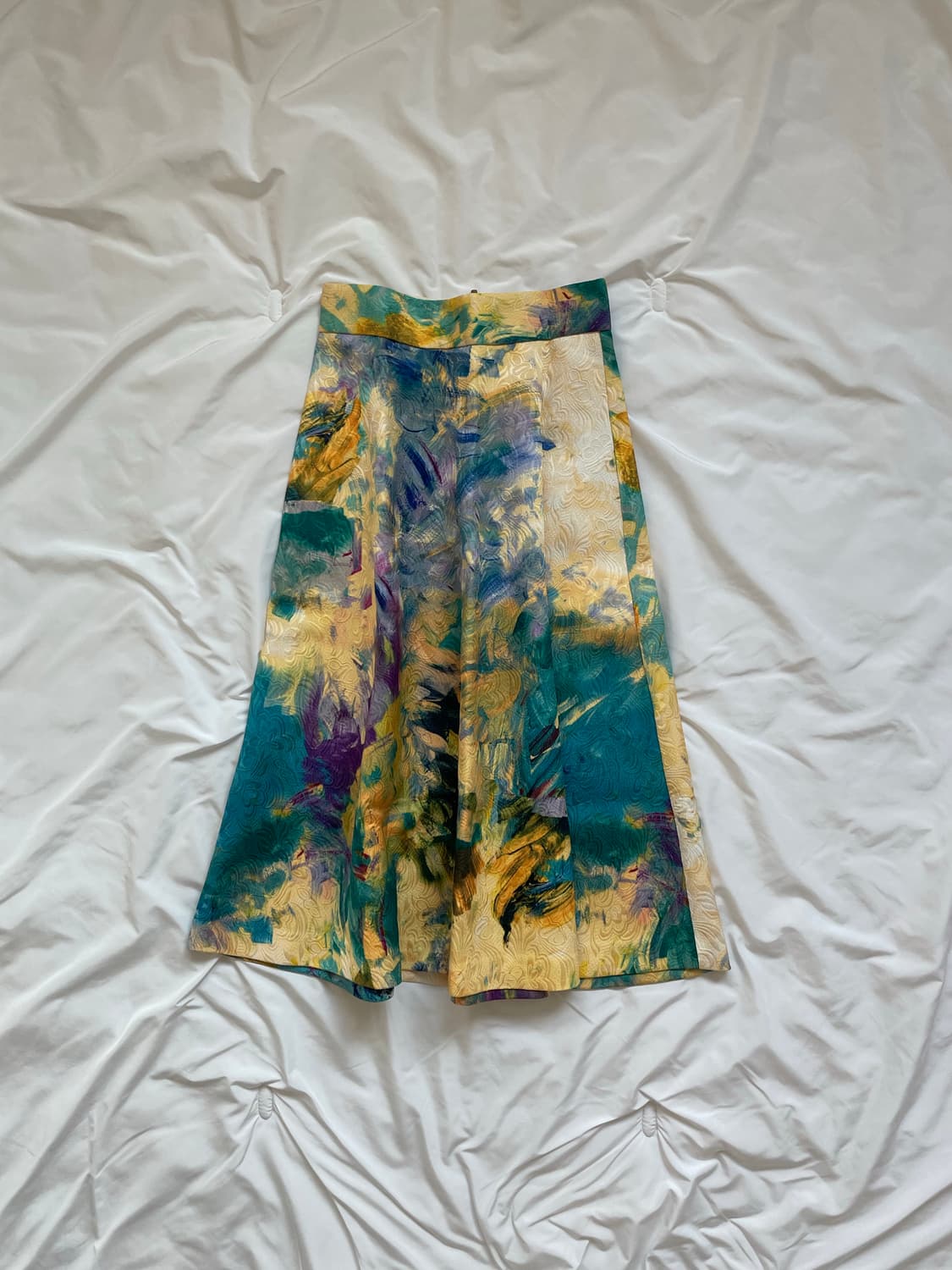 H&M Watercolor Textured Skater Skirt 상품이미지2