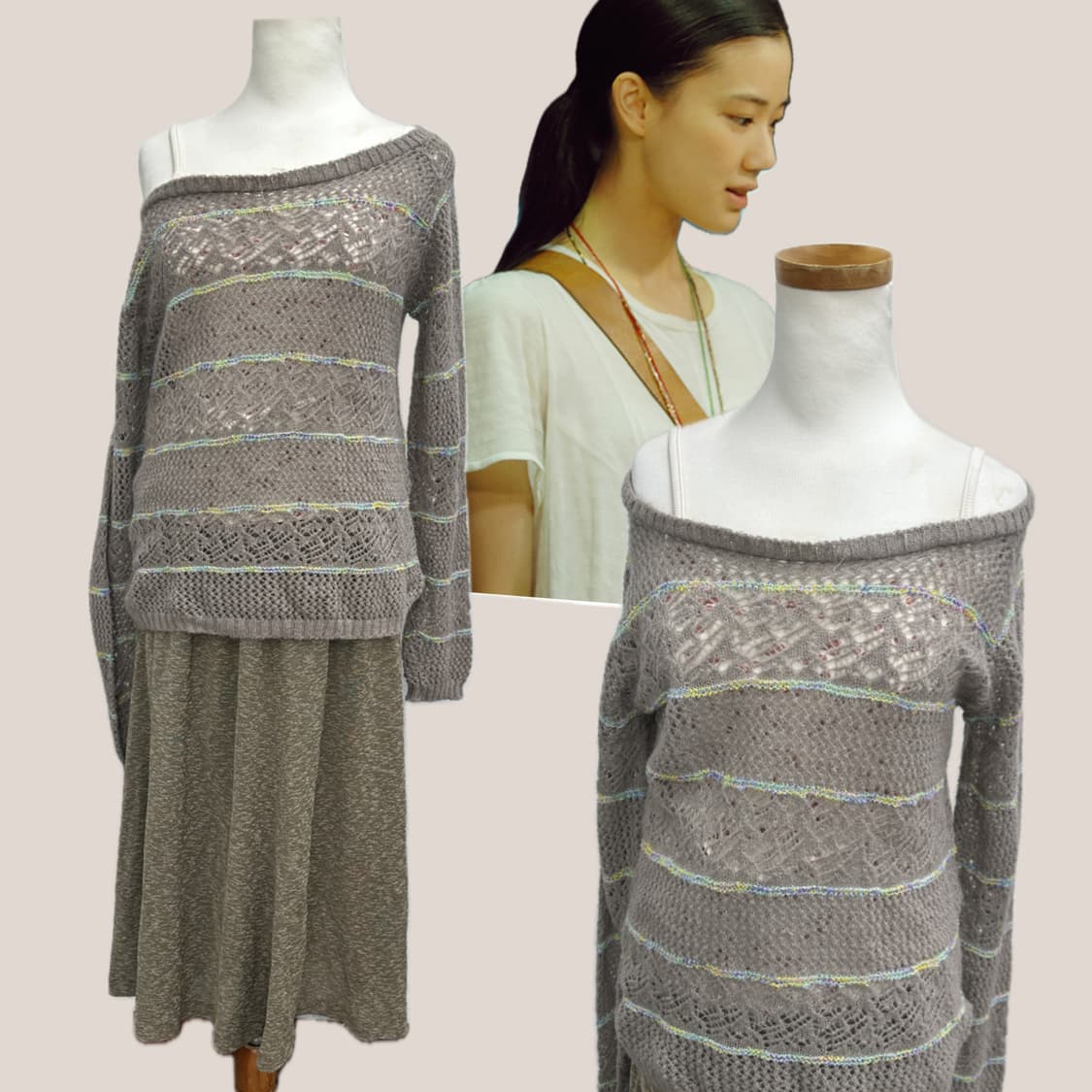 🪾하구미의 에스닉 그런지 코디세트🪾니트 레이어드 일본 빈티지  상품이미지2