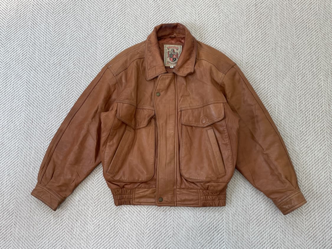 빈티지 conquistador A-2 플라이트 레더자켓 J03929 상품이미지1