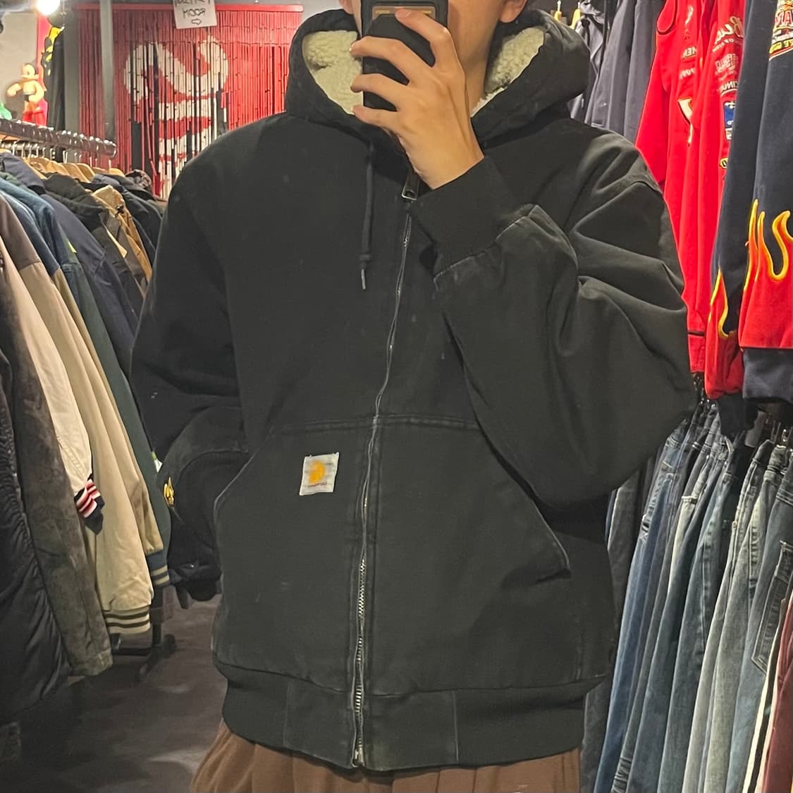 [IM] carhartt 칼하트 오리지널 블랙 후드 액티브자켓 상품이미지3