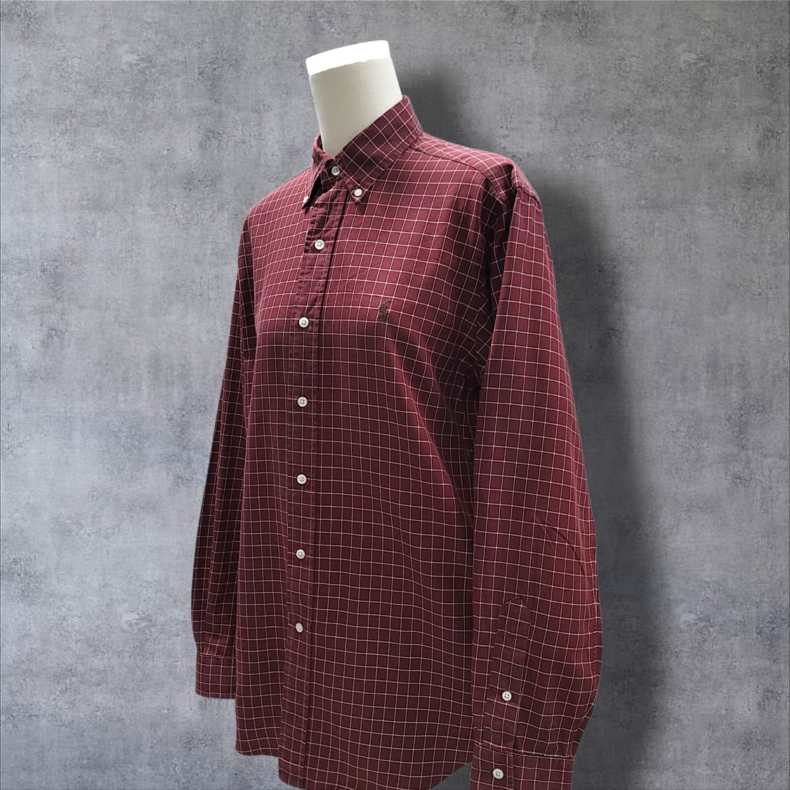 [M] 폴로 브라운 클래식핏 체크 긴팔셔츠 상품이미지3