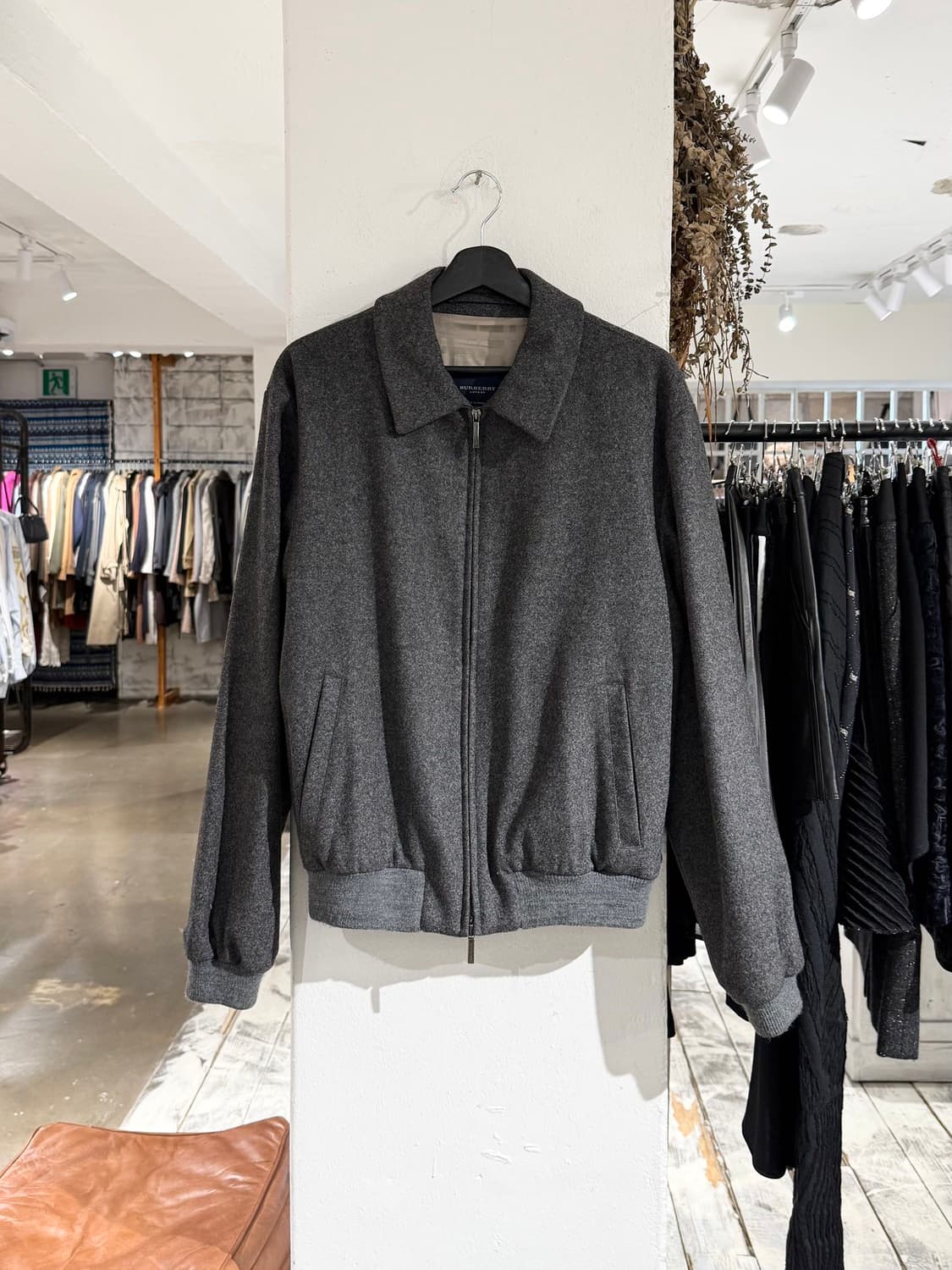버버리 그레이 울 집업 자켓  상품이미지1