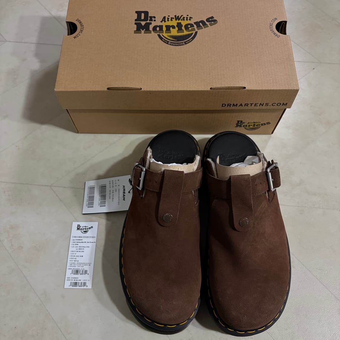 [새상품]닥터마틴 제브잭 스웨이드 슬링백 플랫폼 뮬 270,280 상품이미지3