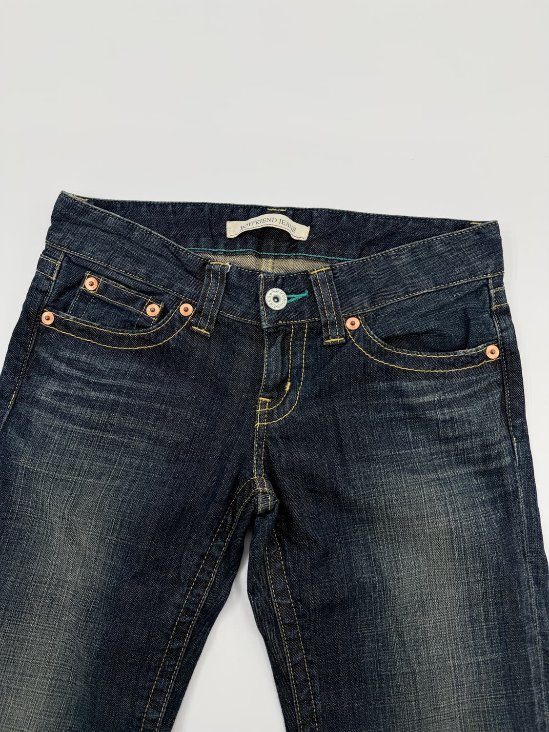 빈티지 유니클로 로우라이즈 와이드 워싱 데님 상품이미지2