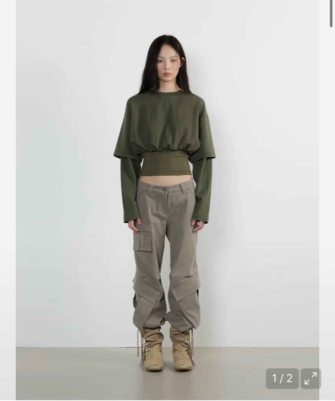 웻태그 DOUBLE SLEEVE BANDING TOP 상품이미지1