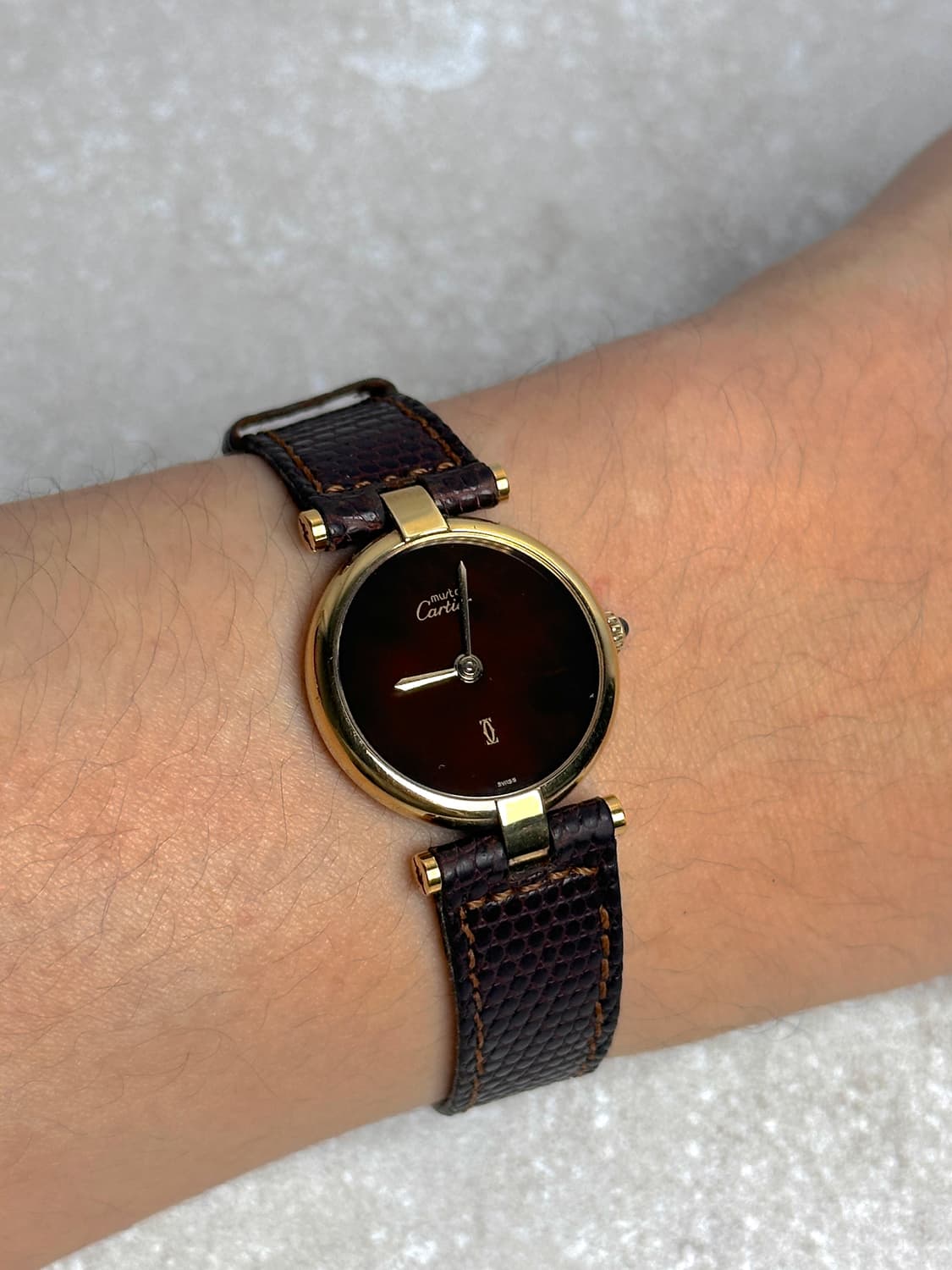까르띠에 머스트 드 까르띠에 방돔 버건디 다이얼 (Full Set) 상품이미지5