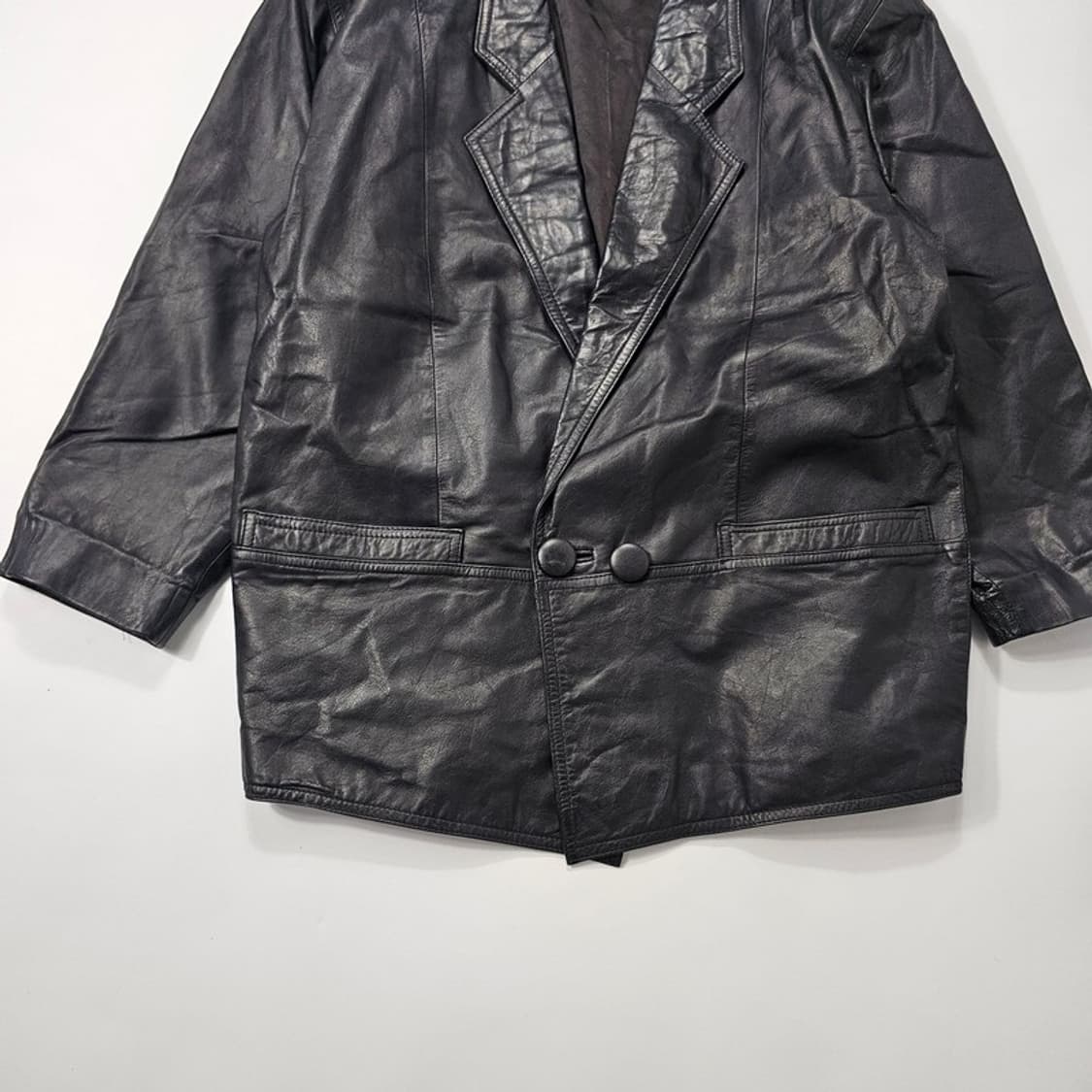 AVIATOR 빈티지 리얼레더 블레이저 46 상품이미지4
