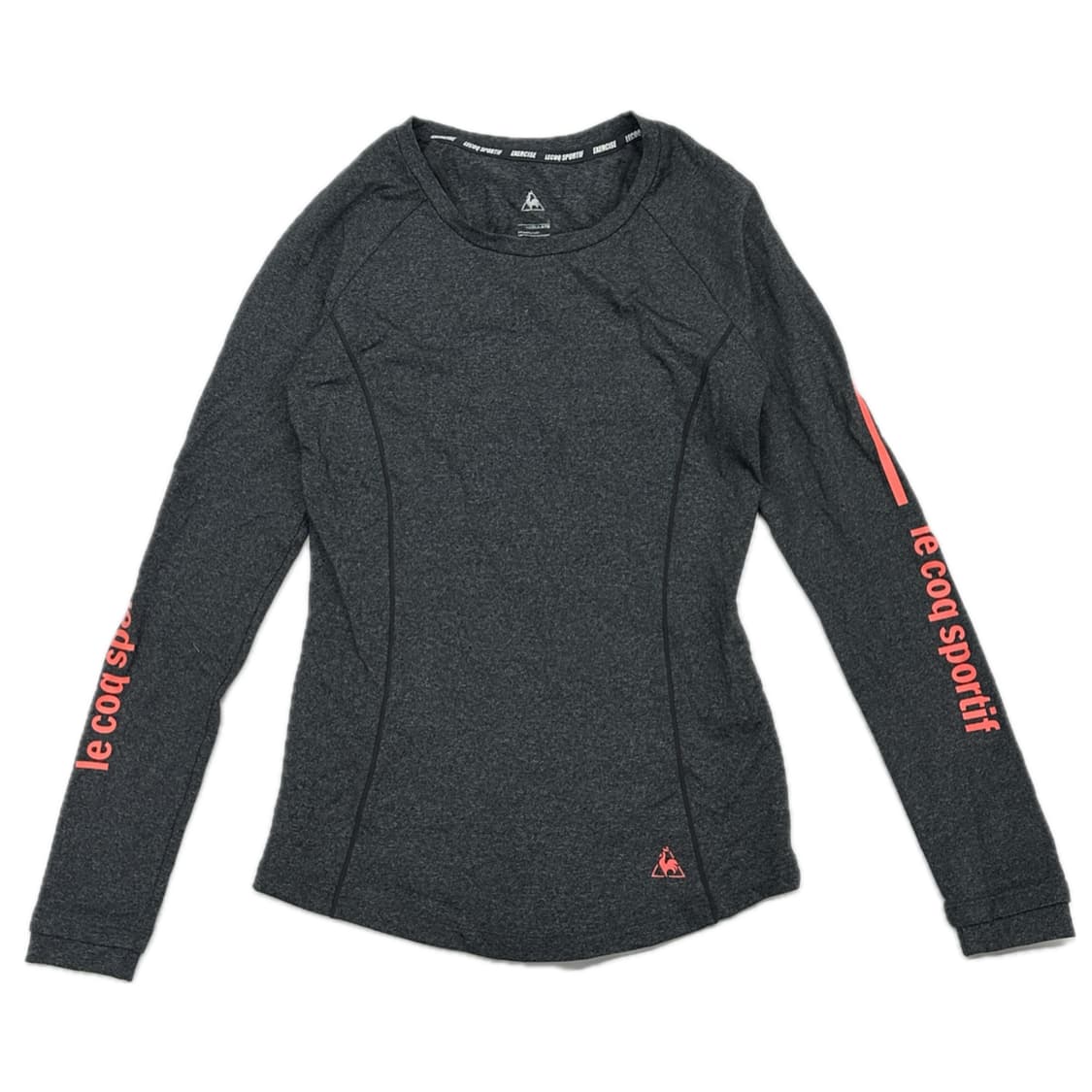 르꼬끄 백리스포인트 러닝 필라테스 슬림핏 그레이 긴팔티 상품이미지1