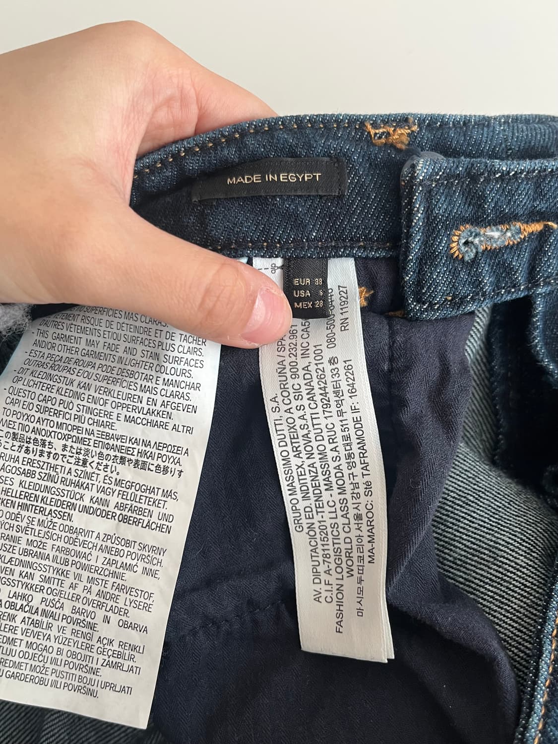 38) 마시모두띠 슬릿 데님 청바지 진청 상품이미지5