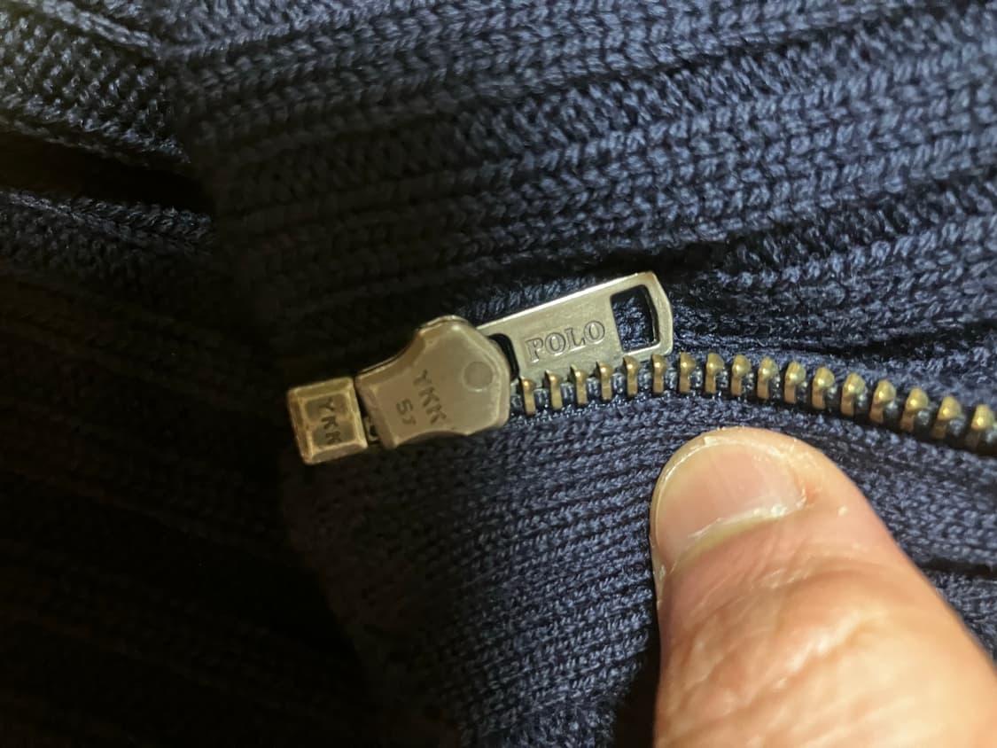 폴로 랄프로렌 네이비 울니트 집업 가디건 105 상품이미지3