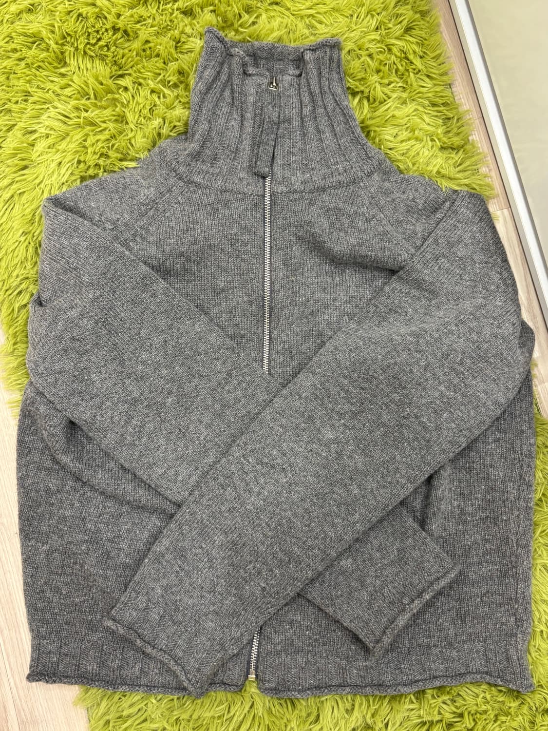 마뗑킴 스펠 포인트 니트 집업 (S) 상품이미지3