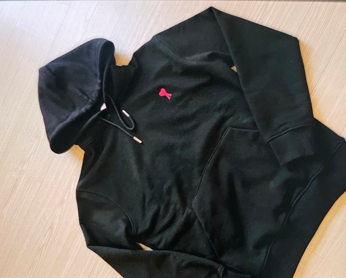 아미 스몰하트 후드티 S(텍제거 새상품) 상품이미지4