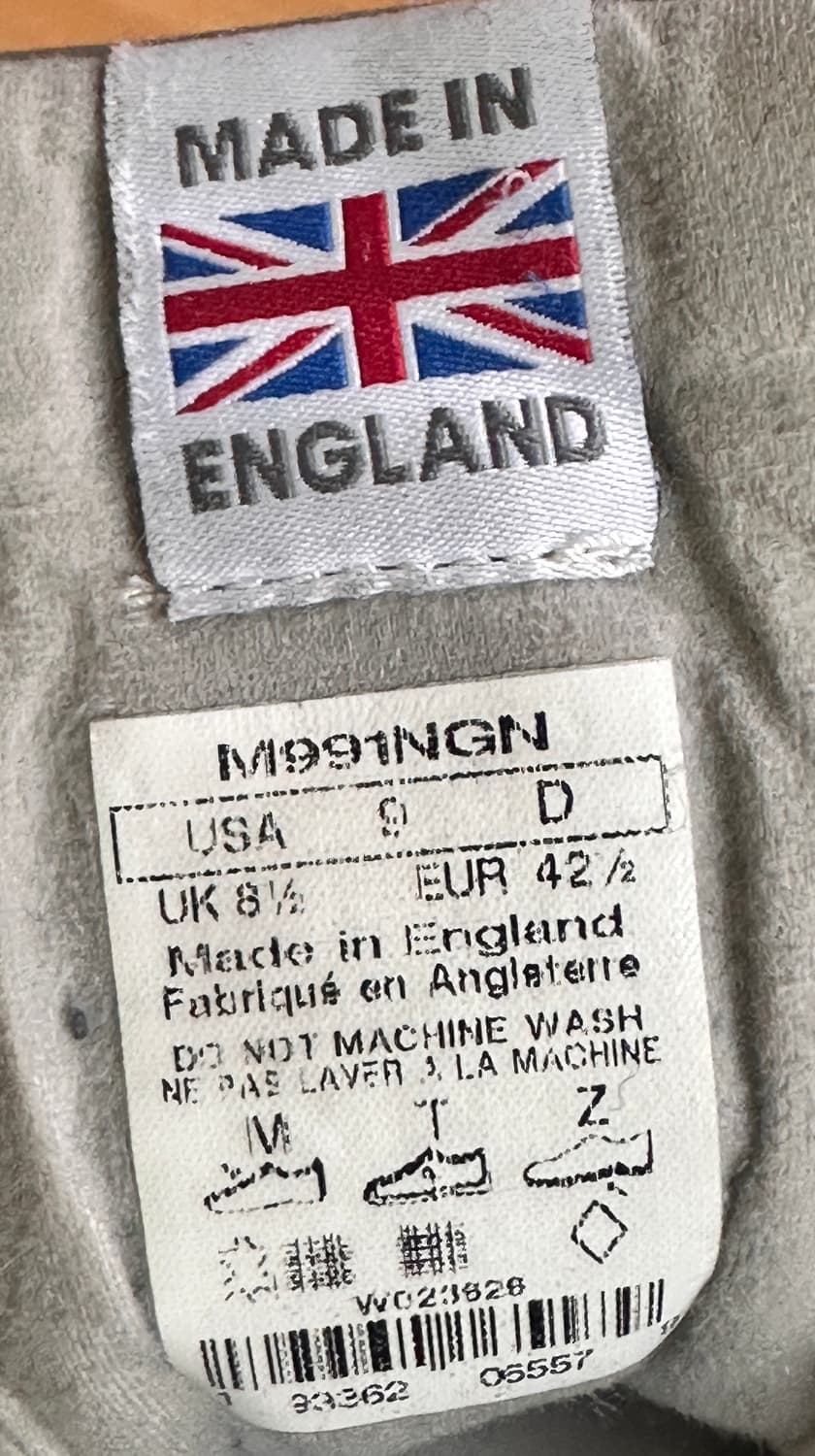 뉴발란스 991 메이드 인 UK 그레이 네이비 (M991NGN) 상품이미지6