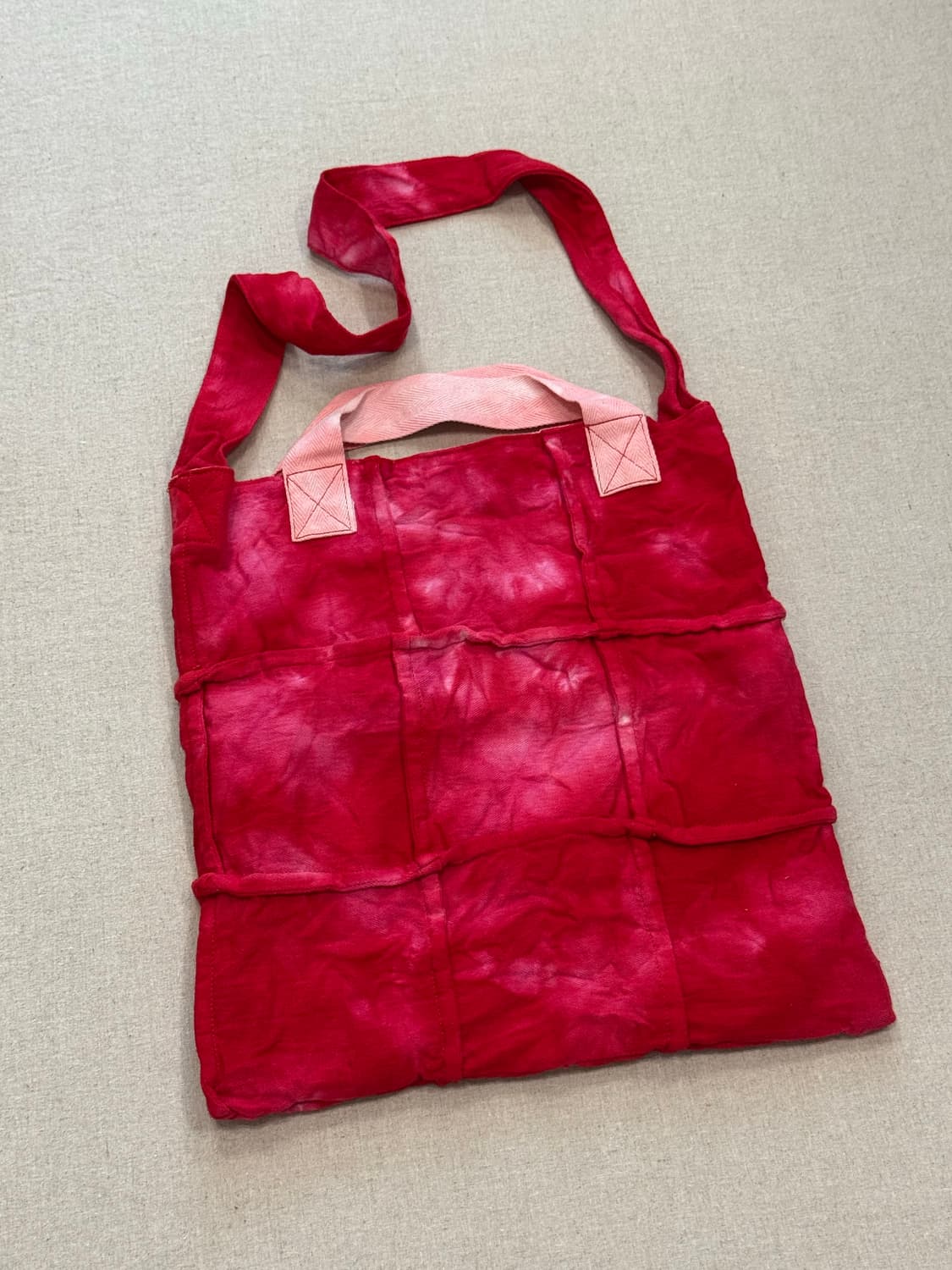 꼼데가르송 레드 다잉 울 큐브 토트백 상품이미지5