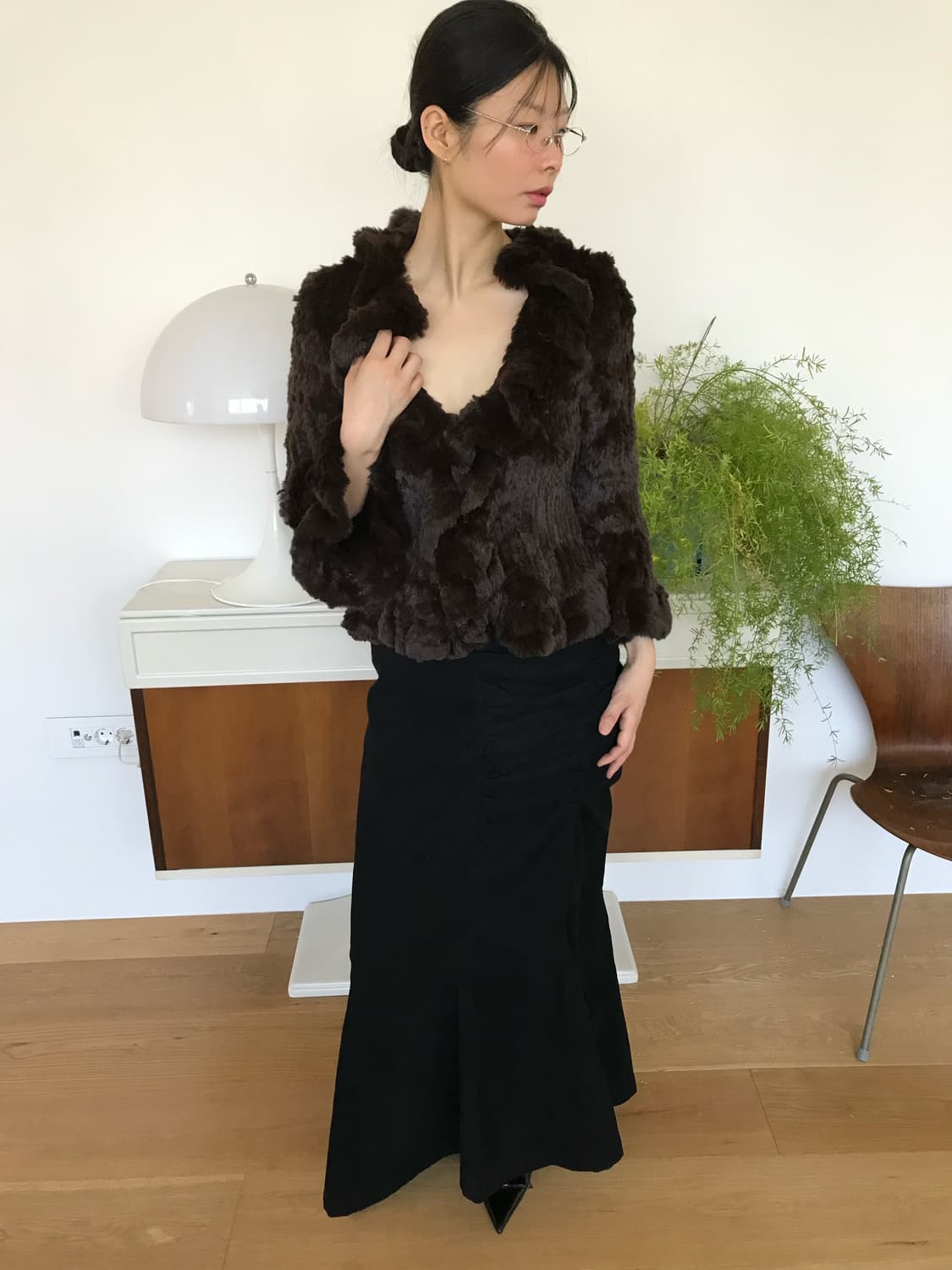 vintage rabbit fur cardigan 상품이미지5