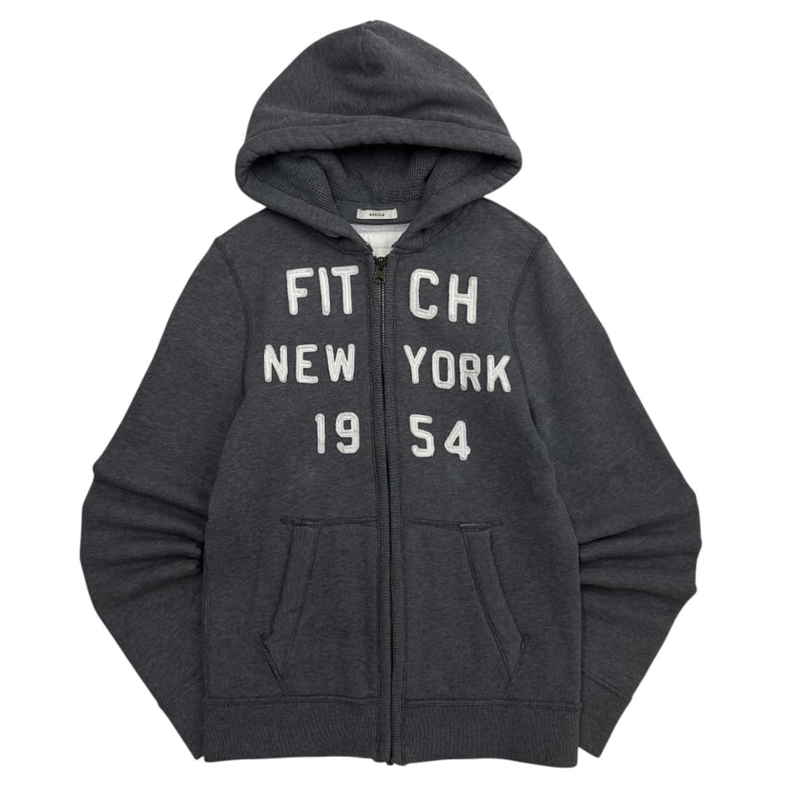 아베크롬비 센터로고 그레이 후드집업 S 상품이미지2