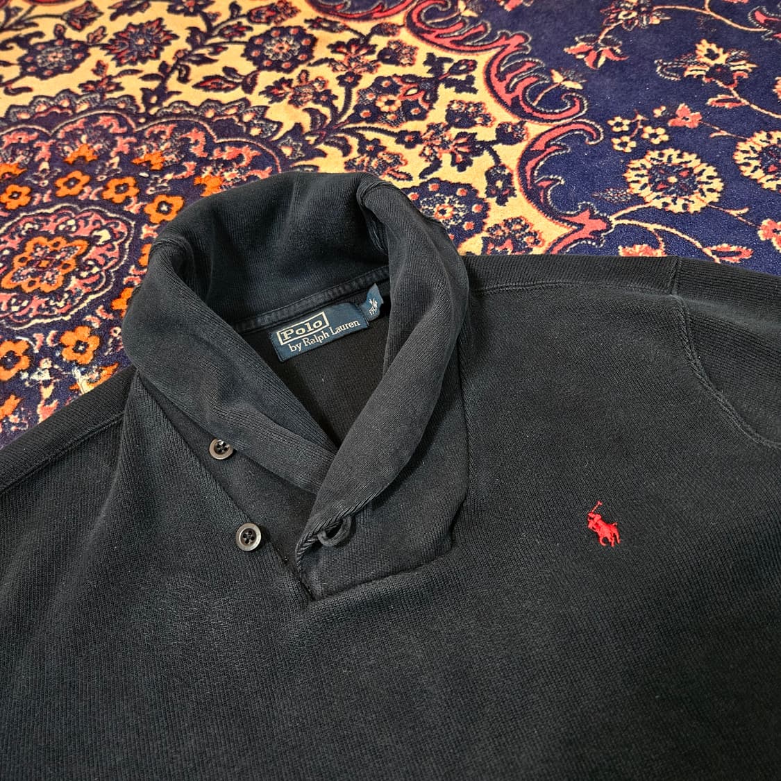 폴로랄프로렌 빈티지 코튼 숄카라넥 니트 M size 상품이미지5