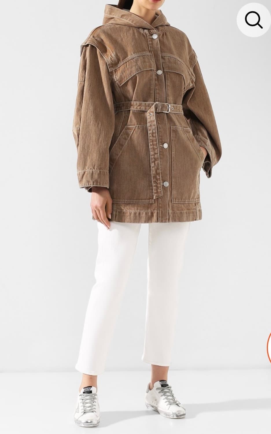 이자벨마랑 버건디컬러 데님 후드 자켓 상품이미지6