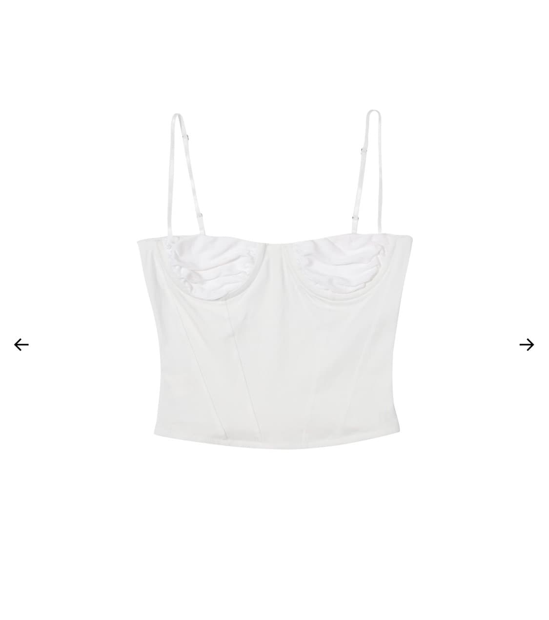 보헴서 SHIRRING BUSTIER TOP, IVORY 상품이미지2