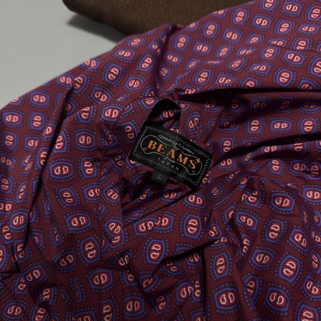 빔즈 플러스(BEAMS+) 브라운 나일론 폴리우레탄 혼방 리버시블 블루종 상품이미지3