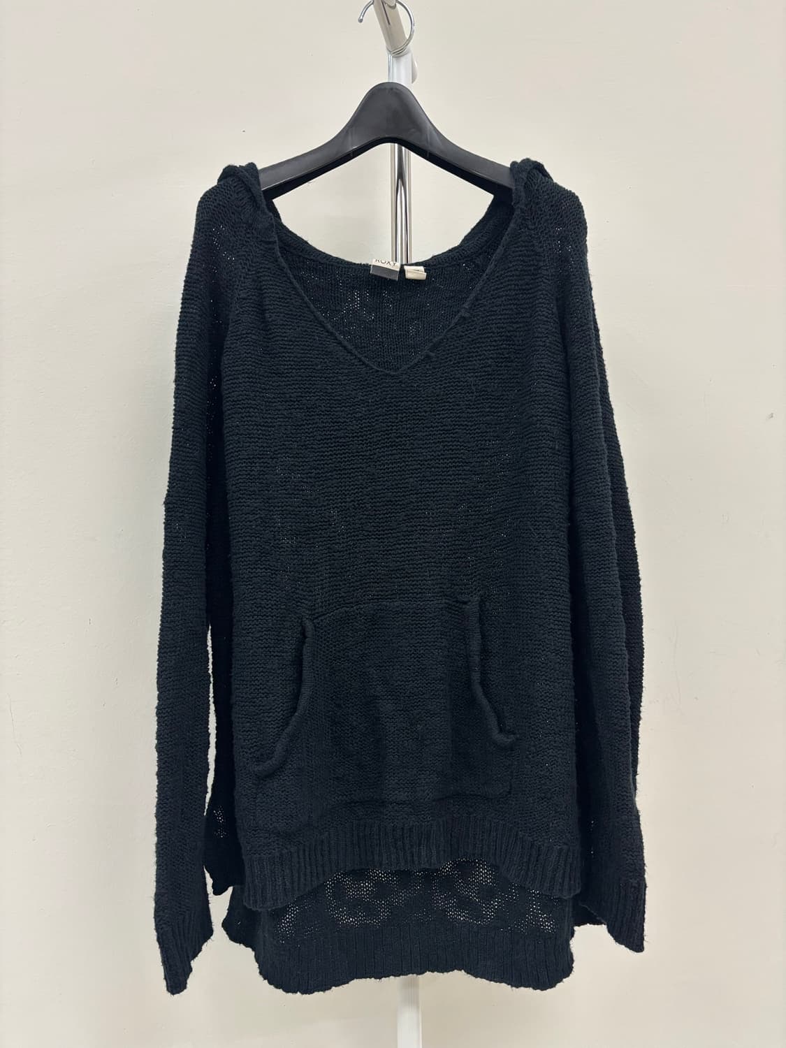 빈티지 블랙 니트 후드티 상품이미지5