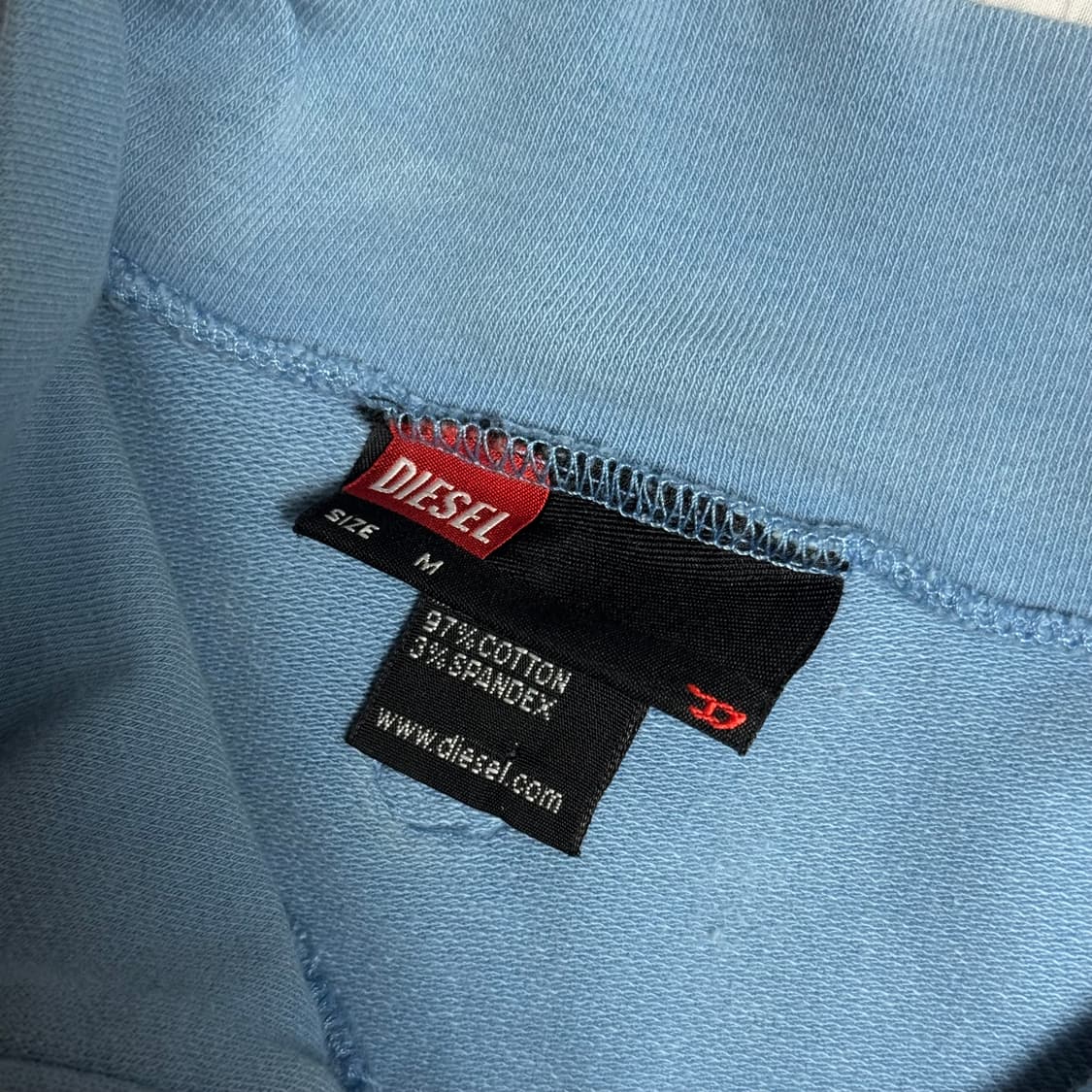 Diesel cotton high neck zip-up(Blue) 상품이미지2