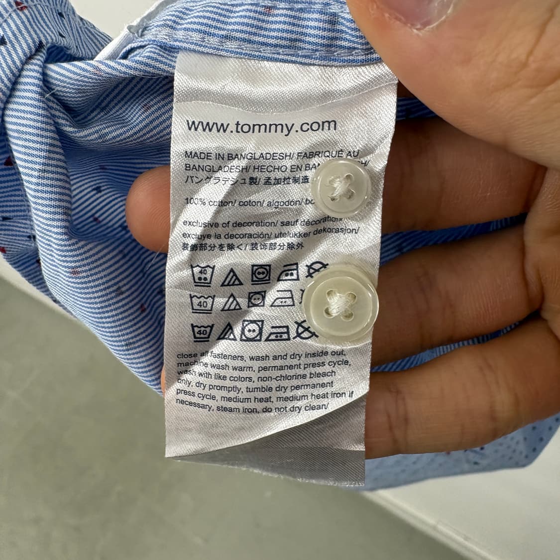 타미힐피거 반팔 셔츠 블루 도트 남XL 상품이미지6