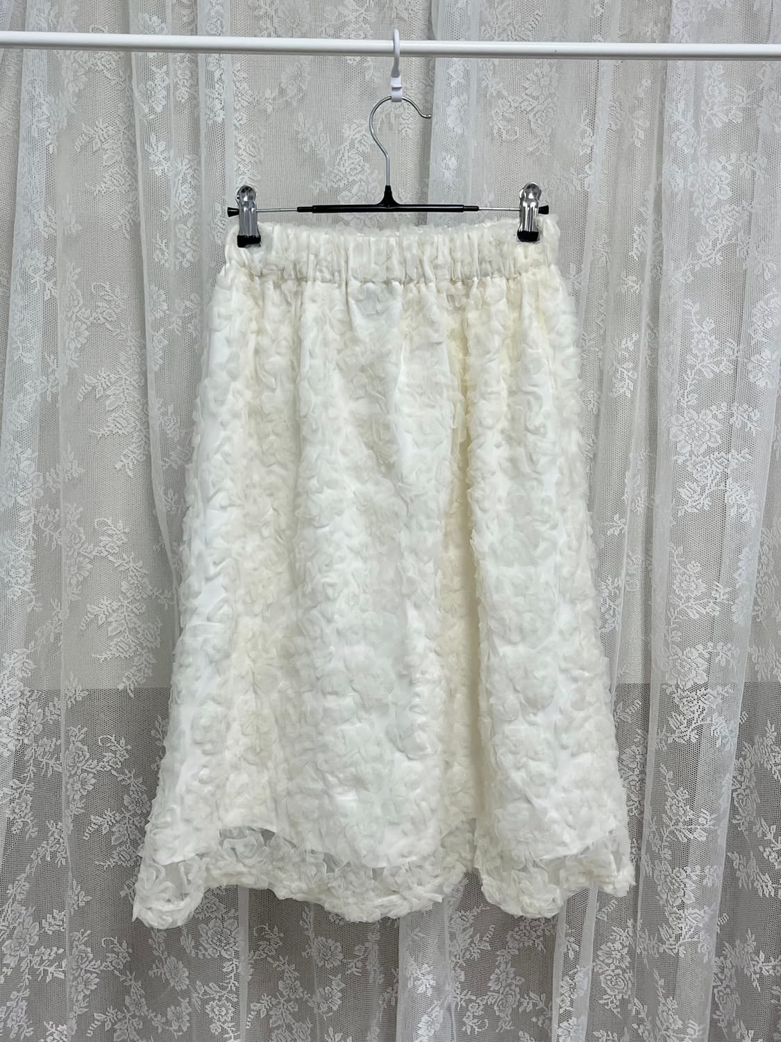 F) 쏘이르 플라워 레이스 스커트 아이보리 상품이미지2