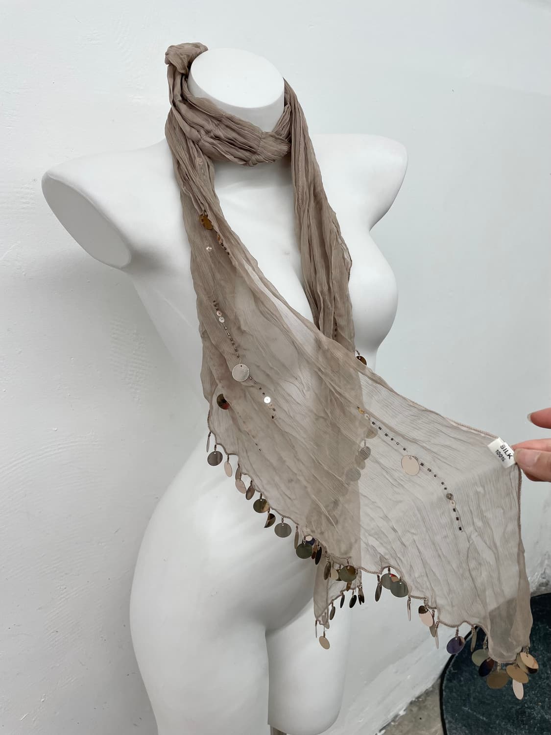 페어리 실크 비즈 머플러 상품이미지3