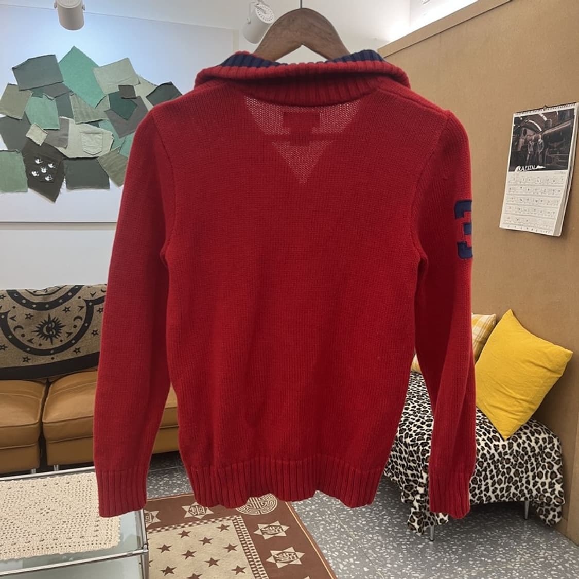 폴로 랄프로렌 빈티지 레트로 하이틴 반집업 니트 M C09793 상품이미지4