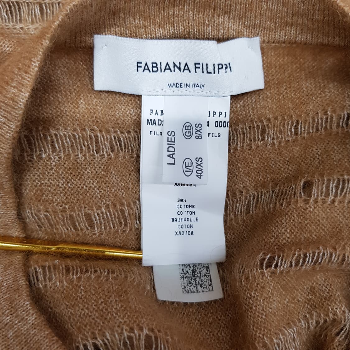 파비아나 필리피 알파카 코튼 시스루 스트라이프 니트 XS사이즈 상품이미지7