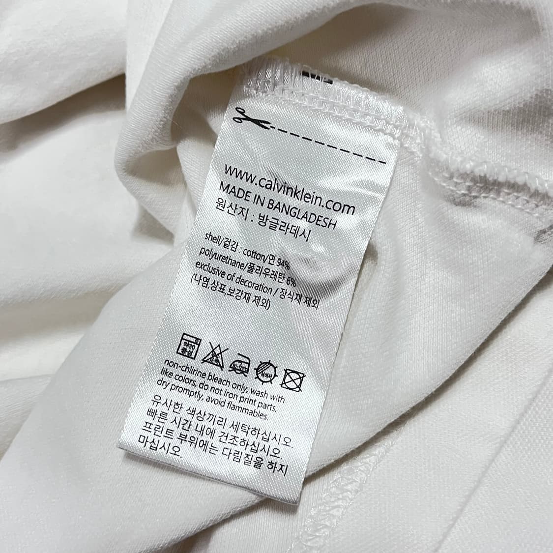[정품] 캘빈클라인 화이트 반팔카라티 [ XL ] 상품이미지5