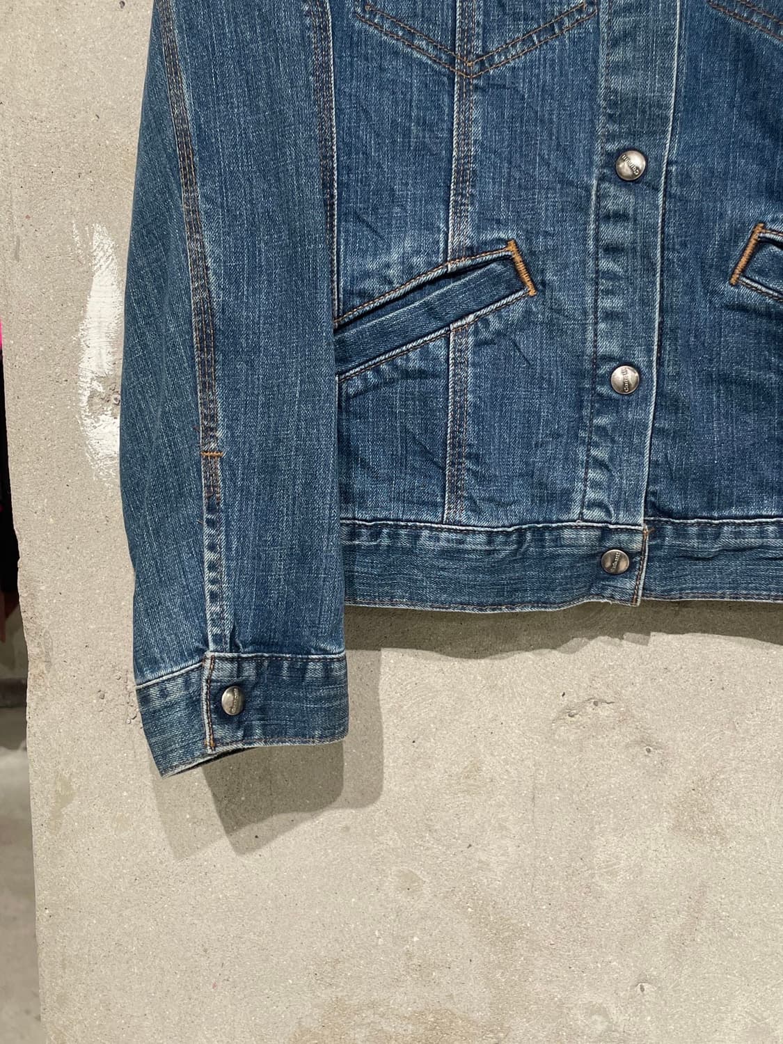 칼하트 우먼 WJ001 진청 스냅 버튼 데님 자켓 상품이미지4