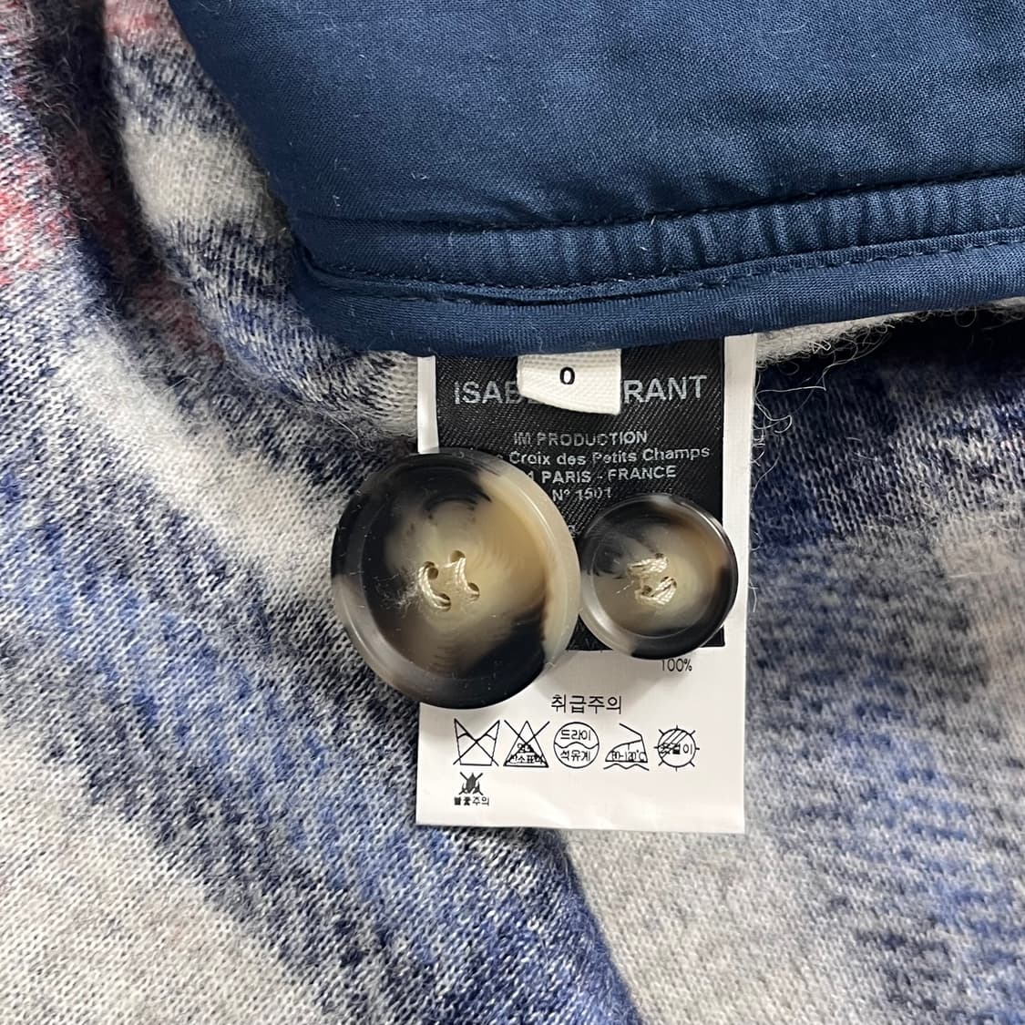 이자벨마랑 에뜨왈 체크 울 롱코트 상품이미지6