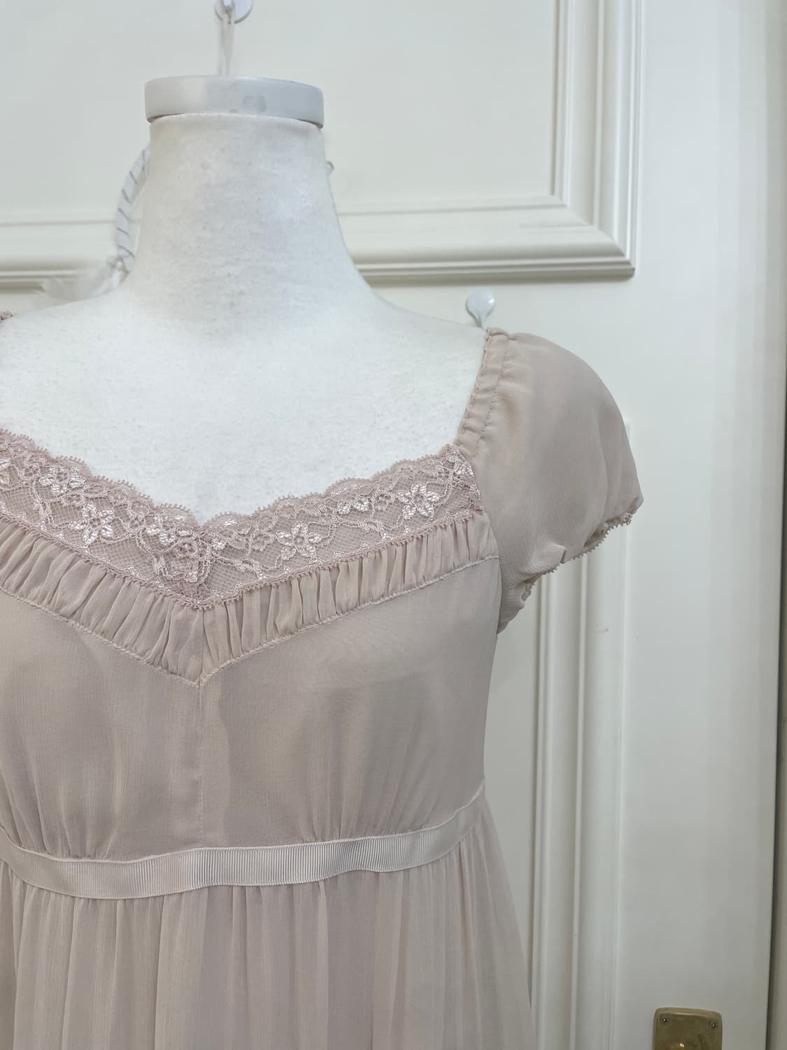 sheer pink lace trimming lovely princess 상품이미지7