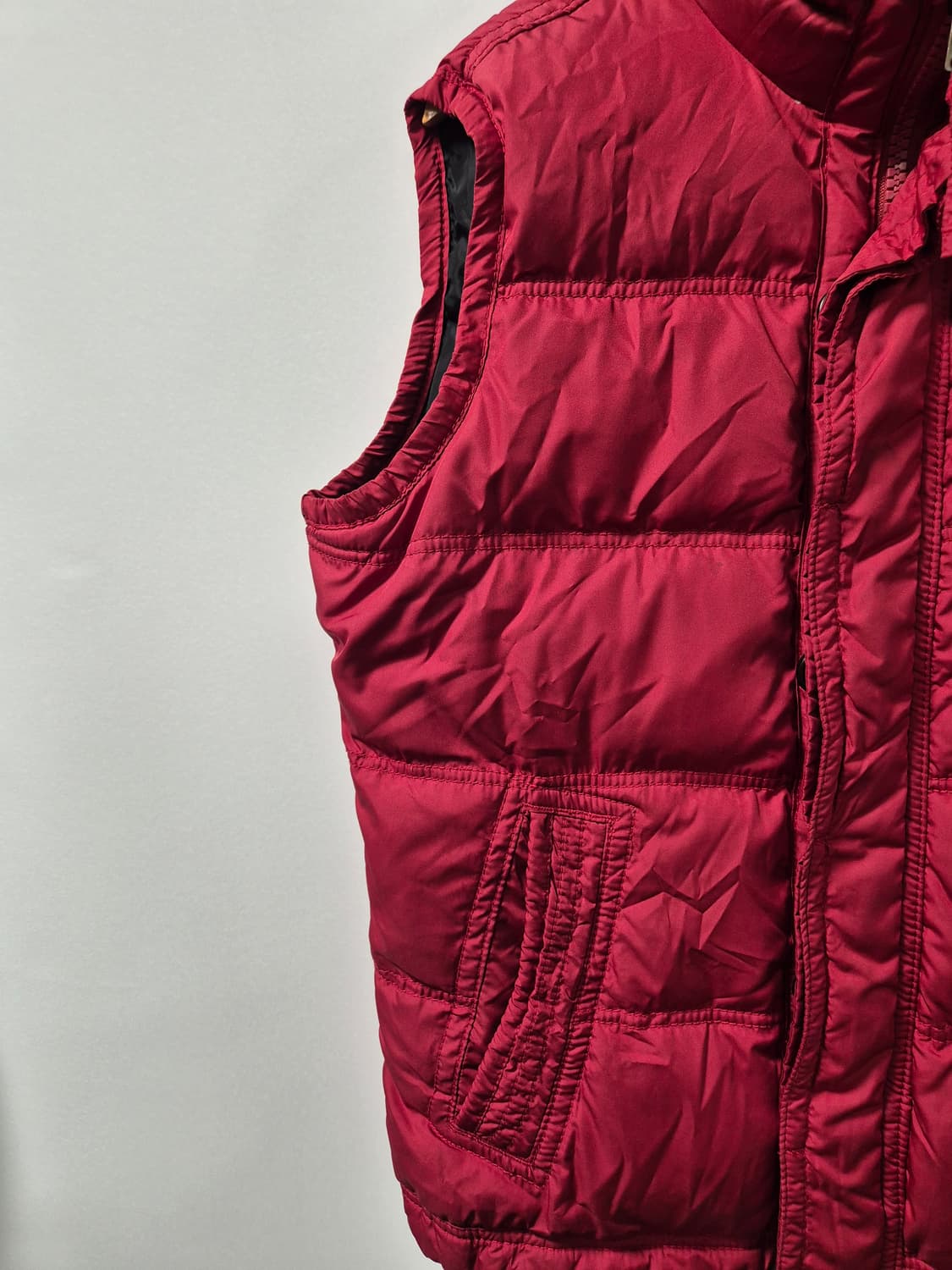 *무료배송* 아베크롬비 다크레드 덕다운 패딩 조끼 L사이즈(상태A급) 상품이미지3