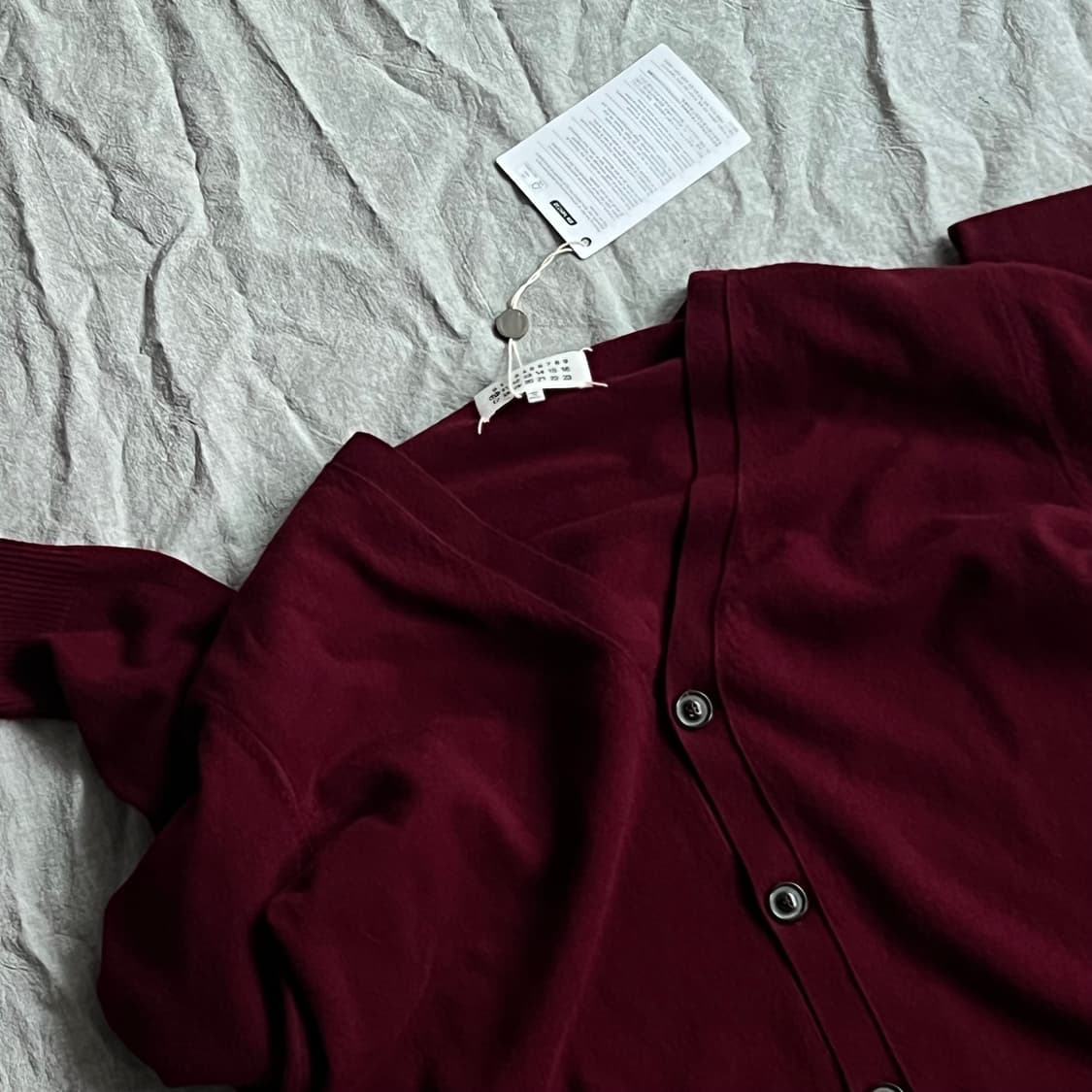 메종 마르지엘라 버건디 울 가디건 상품이미지3