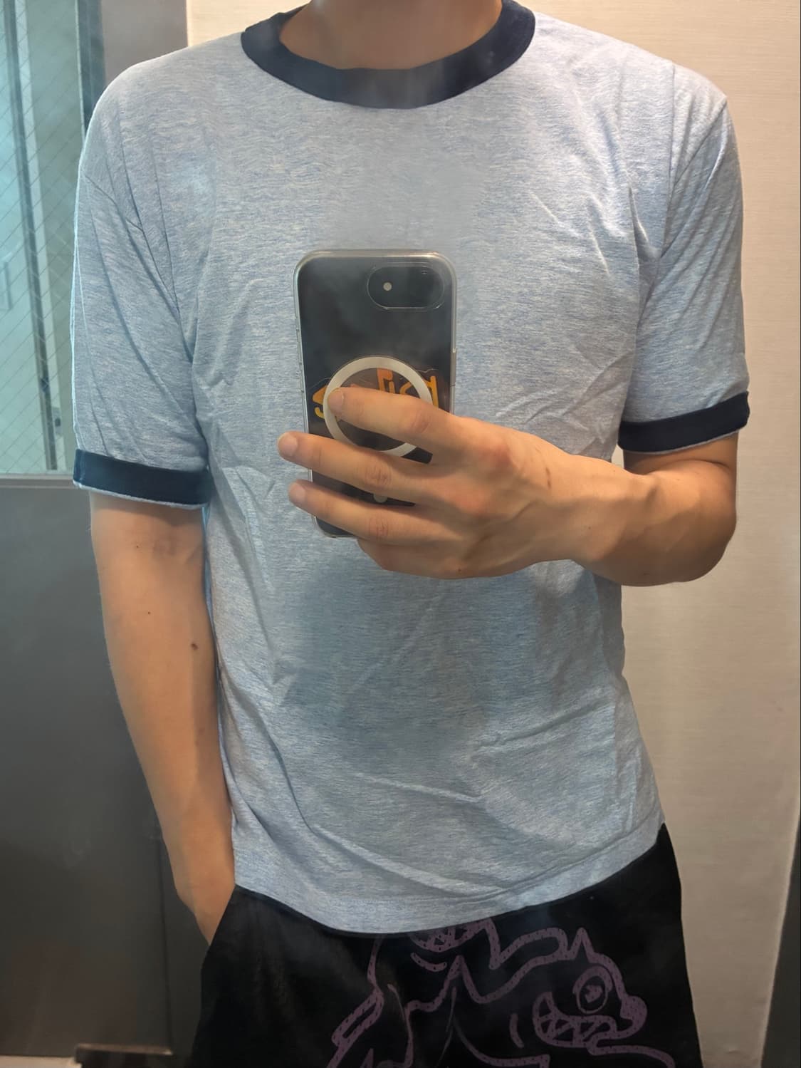 [L] 90s USA Made 링거 티셔츠 상품이미지4